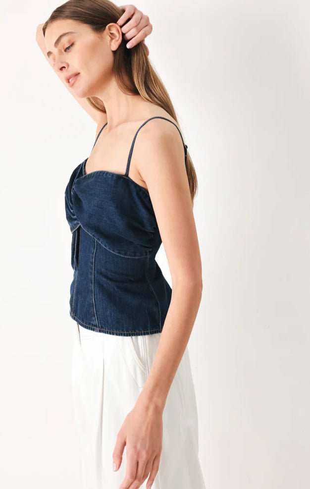 Washed Denim Top - Fleur-De-Lis Boutique