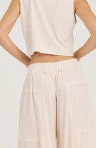 Textured Slub Knit Pant Cream - Fleur - De - Lis Boutique
