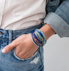 Ink + Alloy Chelsea 18 Strand Luxe Bracelet Set Blue - Fleur - De - Lis Boutique