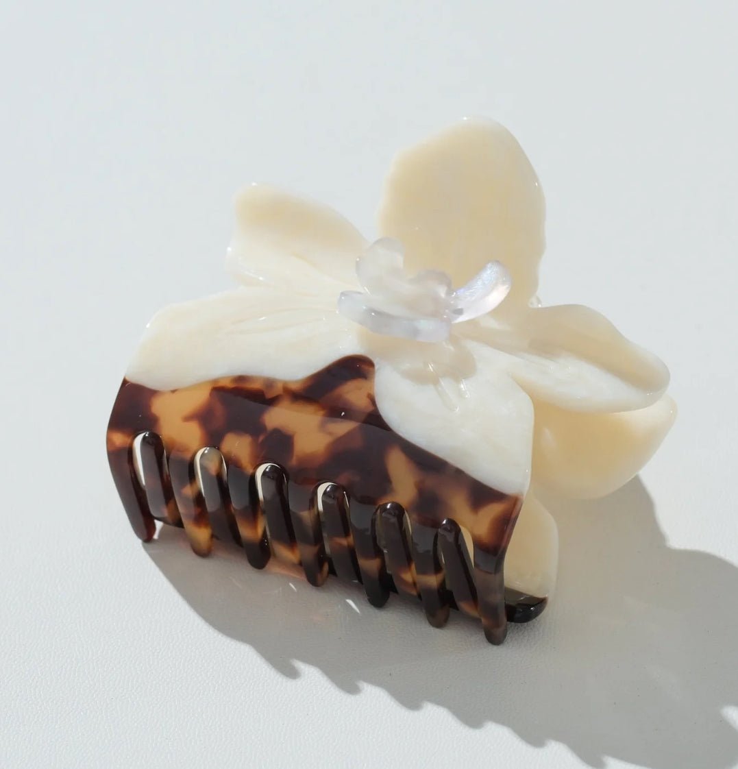 adorro Orchid Flower Claw Clip - Fleur-De-Lis Boutique