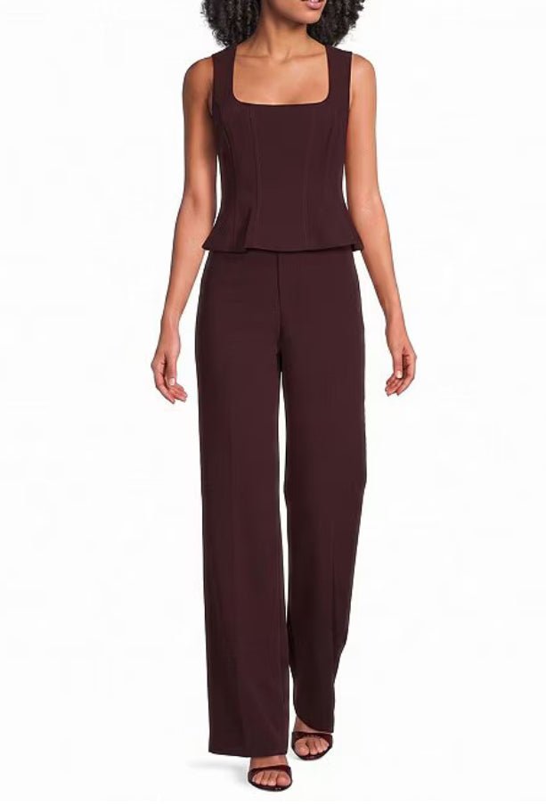 Lucy Paris Valli Trousers Wine - Fleur-De-Lis Boutique