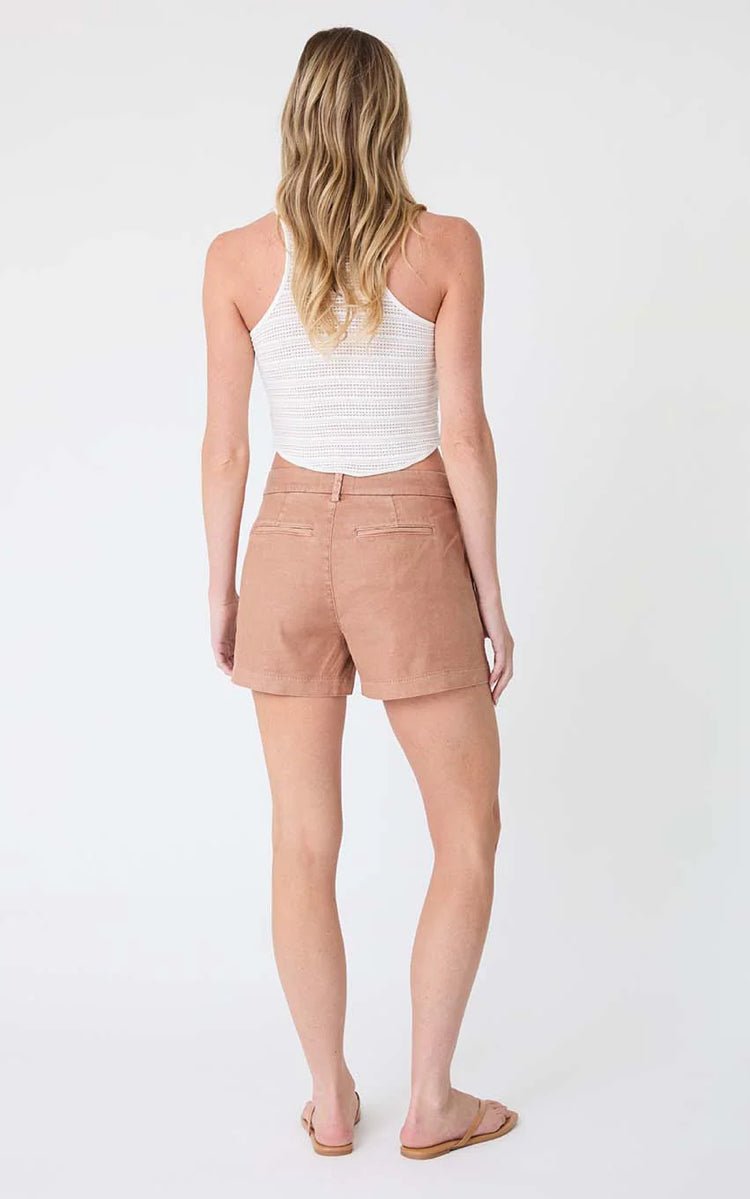 Level 99 Evie Side Welt Short Mocha Mousee - Fleur-De-Lis Boutique