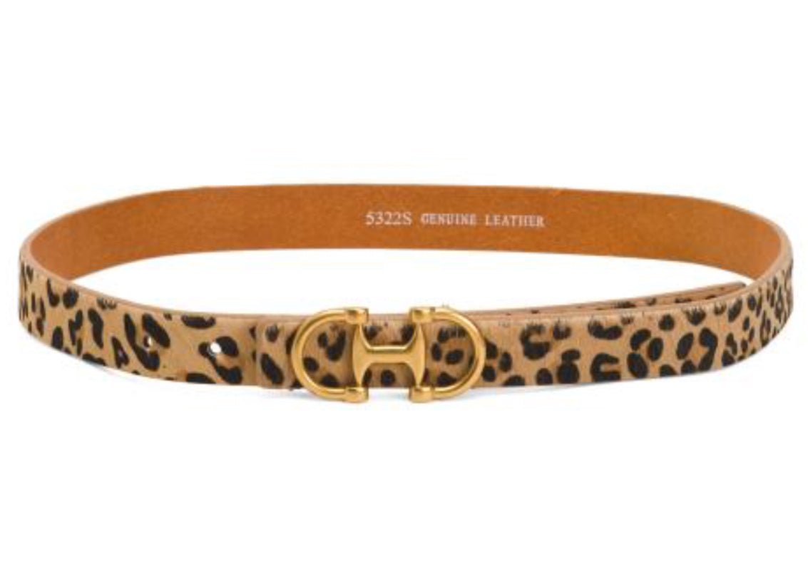 Most Wanted Horsebit Leopard Belt - Fleur-De-Lis Boutique