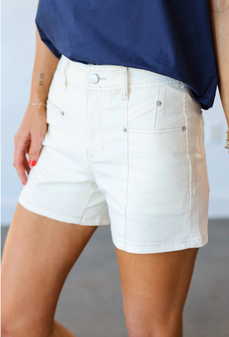 Dear John Julian Shorts White - Fleur - De - Lis Boutique