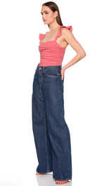 Susana Monaco Flutter Sleeve Tank