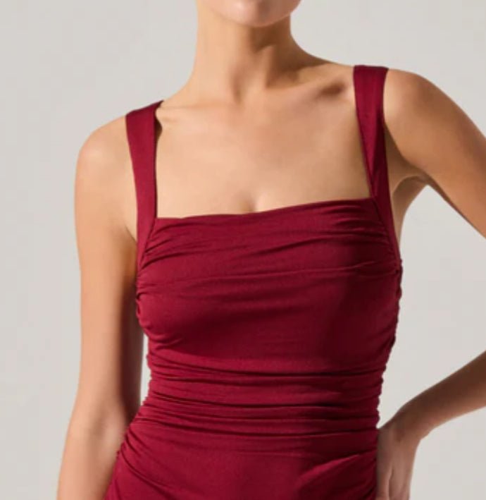 Astr The Label Voncile Bodysuit Burgundy - Fleur - De - Lis Boutique