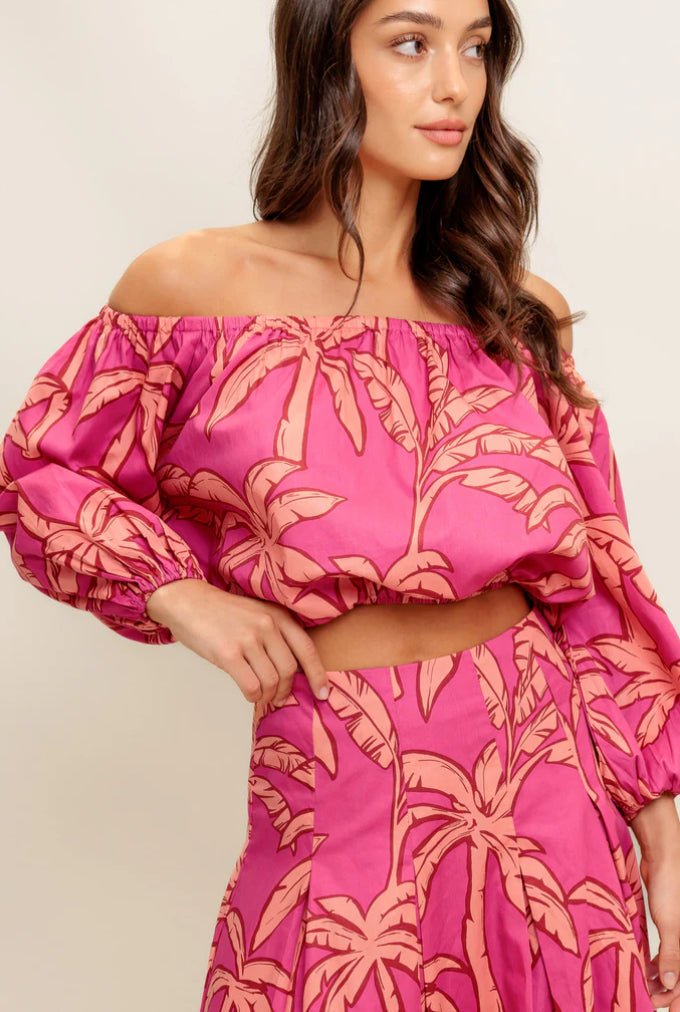 Paradise Match Woven Top And Skirt Set - Fleur - De - Lis Boutique