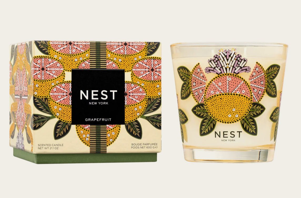 Nest Grapefruit 3 Wick Candle - Fleur - De - Lis Boutique