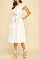 Pinch Rope Detail Dress - Fleur - De - Lis Boutique