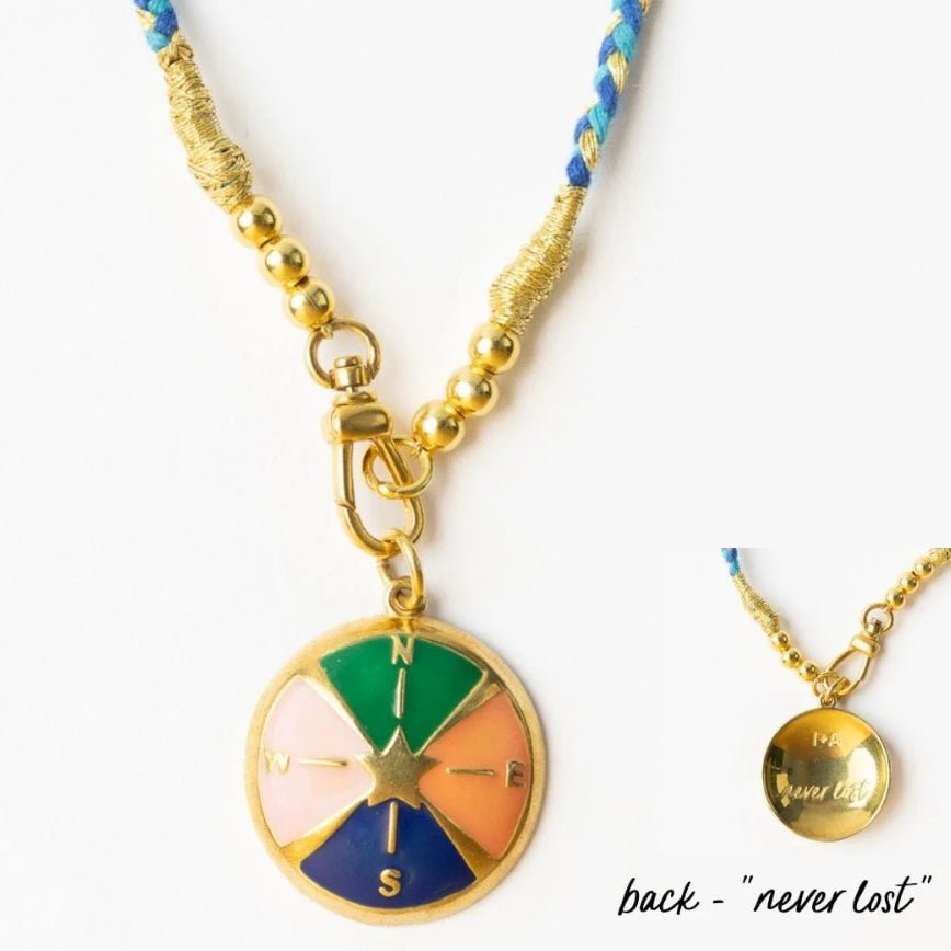 Ink + Alloy Maria Braided Necklace Blue - Fleur - De - Lis Boutique