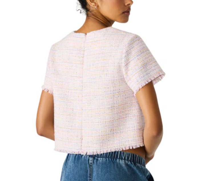 Steve Madden Addie Top Blush Plaid - Fleur - De - Lis Boutique