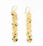 Ink + Alloy Mya Wavy Disk Brass Earrings - Fleur - De - Lis Boutique