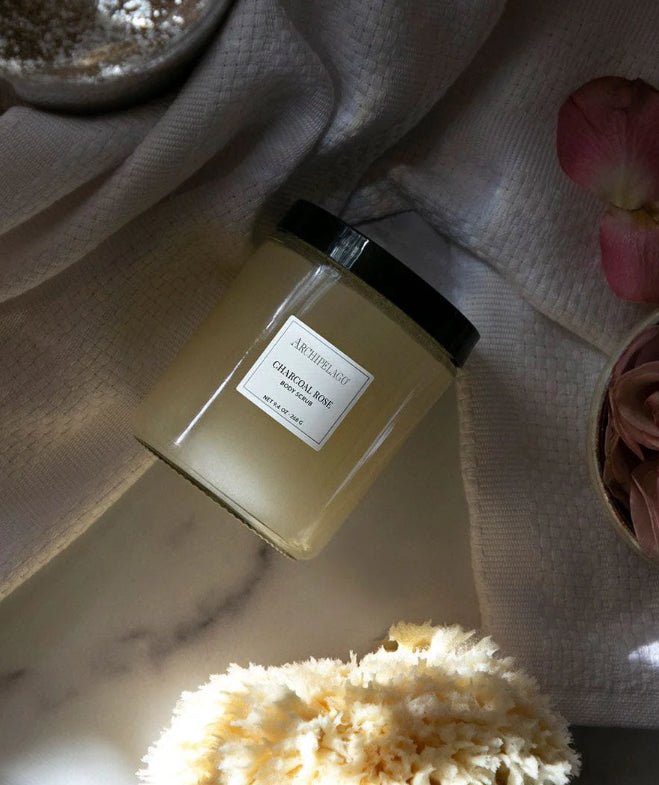 Archipelago Charcoal Rose Body Scrub 9.4oz - Fleur - De - Lis Boutique