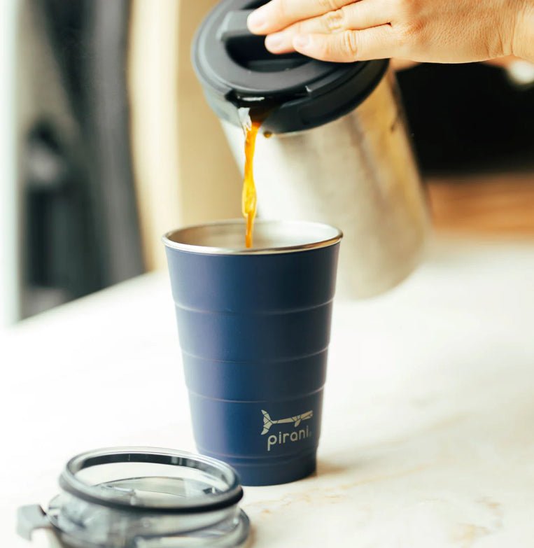 Pirani Insulated Stackable Tumbler 16 oz Deep Navy - Fleur - De - Lis Boutique