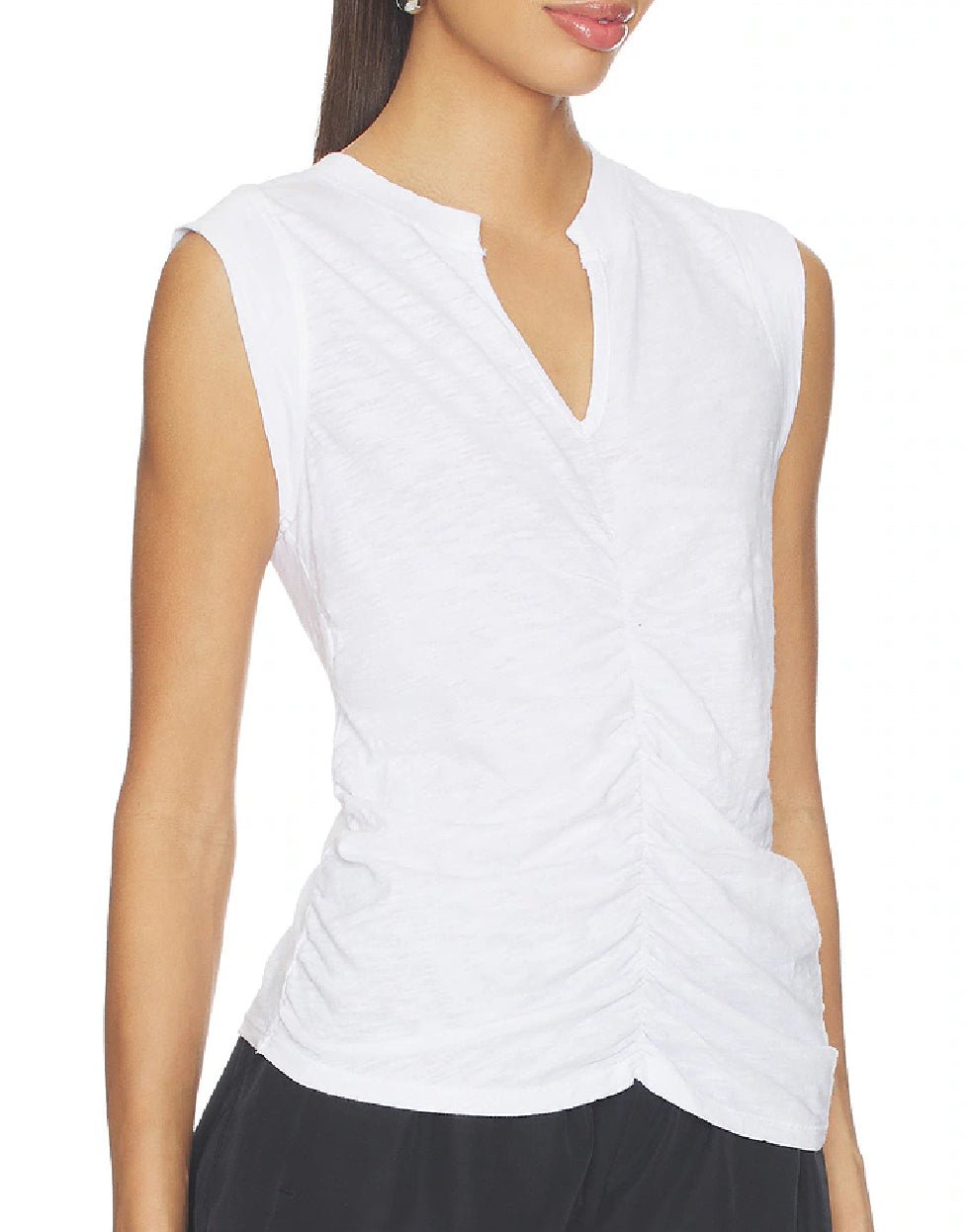 Bobi Los Angeles Kaia Muscle Tee White - Fleur - De - Lis Boutique