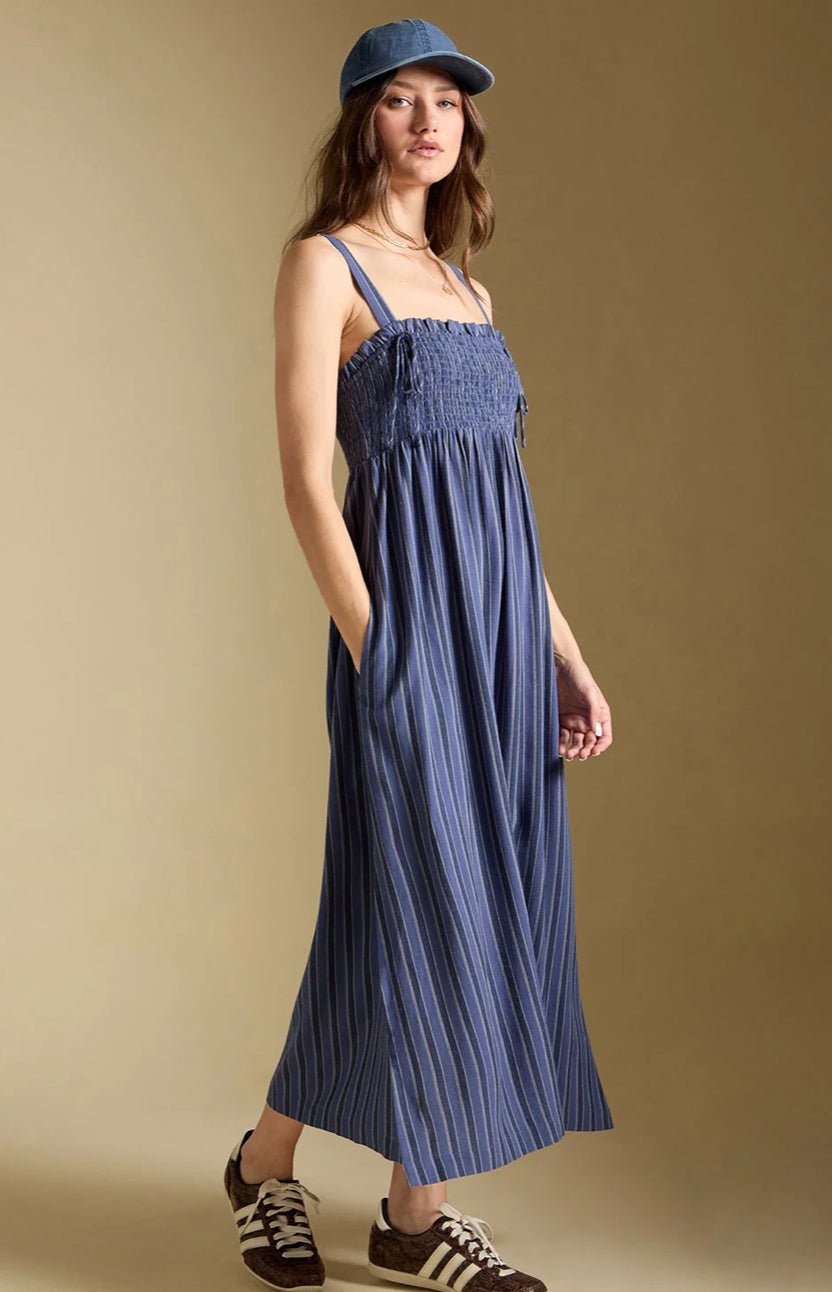 Saltwater Luxe Tank Midi Dress Indigo - Fleur-De-Lis Boutique