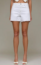 Hidden Ava High Rise A - line Short White - Fleur - De - Lis Boutique