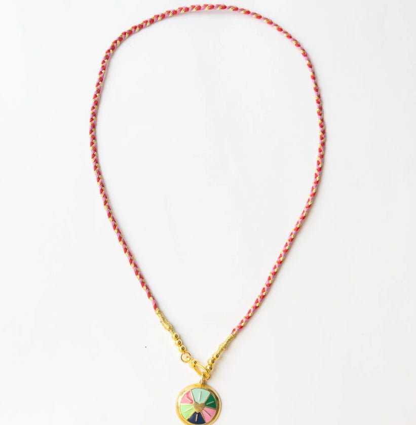Ink + Alloy Maria Braided Necklace Red - Fleur - De - Lis Boutique