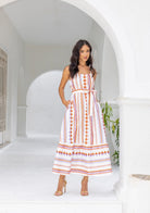 Strut & Bolt Embroidered Midi Dress - Fleur - De - Lis Boutique