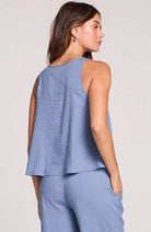 Saltwater Luxe A - Line Worn Blue Tank - Fleur - De - Lis Boutique