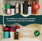 Pirani Insulated Stackable Tumbler 16 oz Paradise Blue - Fleur - De - Lis Boutique