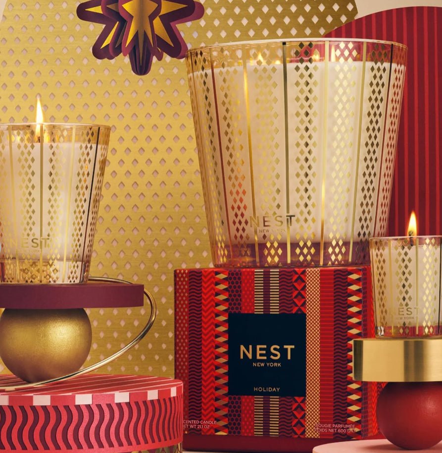 NEST Votive 2oz Candle Holiday Ornament - Fleur-De-Lis Boutique