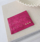 Mariah Woven Small Card Holder Fuchsia - Fleur-De-Lis Boutique