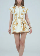Aylaya Sarah Printed A - Line Dress Sunluck Sunlu - Fleur - De - Lis Boutique
