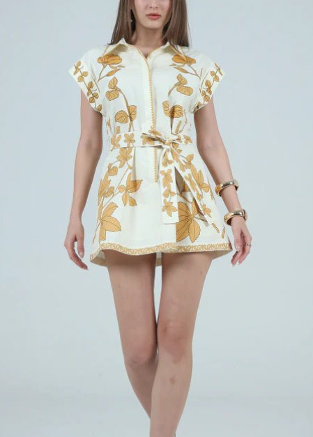 Aylaya Sarah Printed A - Line Dress Sunluck Sunlu - Fleur - De - Lis Boutique