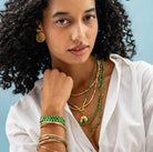 Ink + Alloy Maria Braided Necklace Green - Fleur - De - Lis Boutique