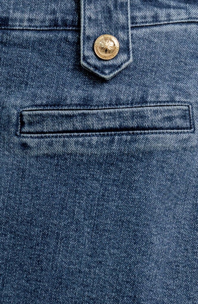 Hearts Eye Denim Skort Medium Indigo - Fleur - De - Lis Boutique