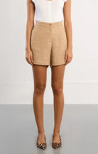 Molly Bracken Woven Shorts Beige - Fleur - De - Lis Boutique