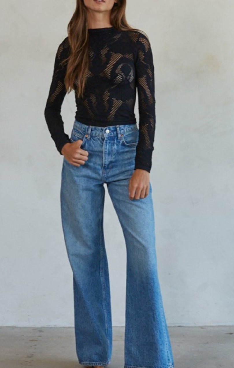 By Together Ophelia Lace Top Black - Fleur-De-Lis Boutique