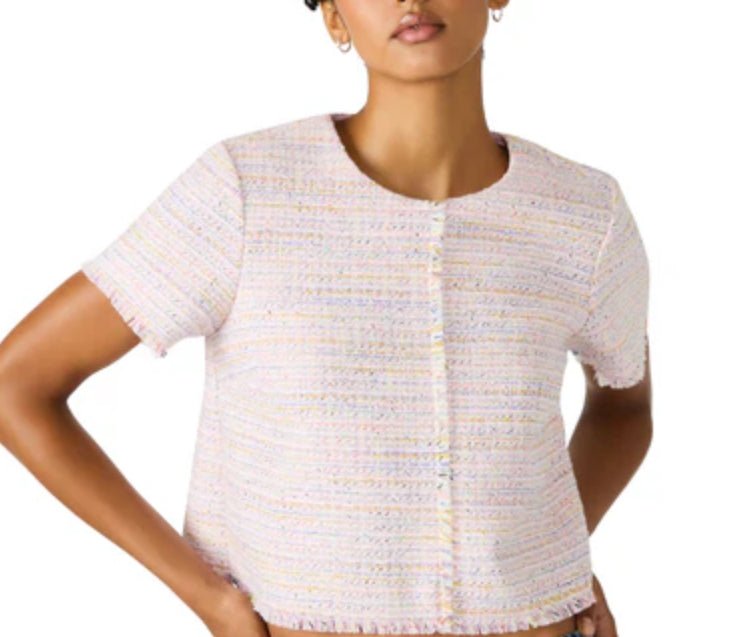 Steve Madden Addie Top Blush Plaid - Fleur - De - Lis Boutique