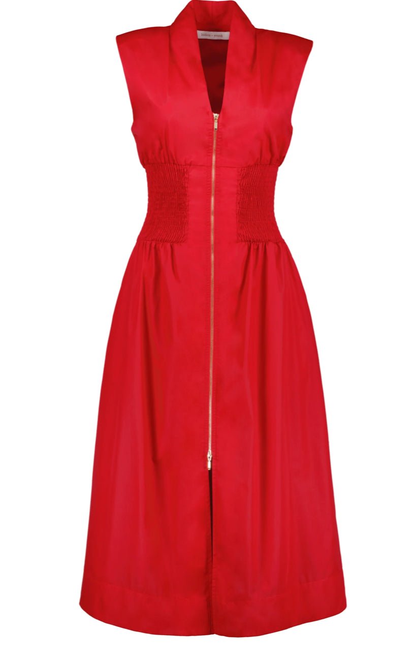 Bishop & Young Skye Zip Front Dress Cherry - Fleur - De - Lis Boutique