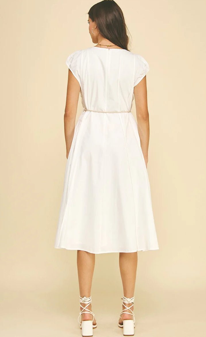 Pinch Rope Detail Dress - Fleur - De - Lis Boutique