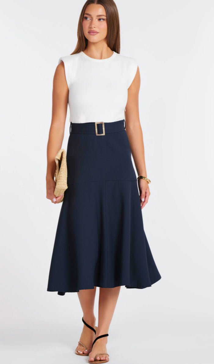 Bishop + Young Kristopher Twofer Dress Navy - Fleur - De - Lis Boutique