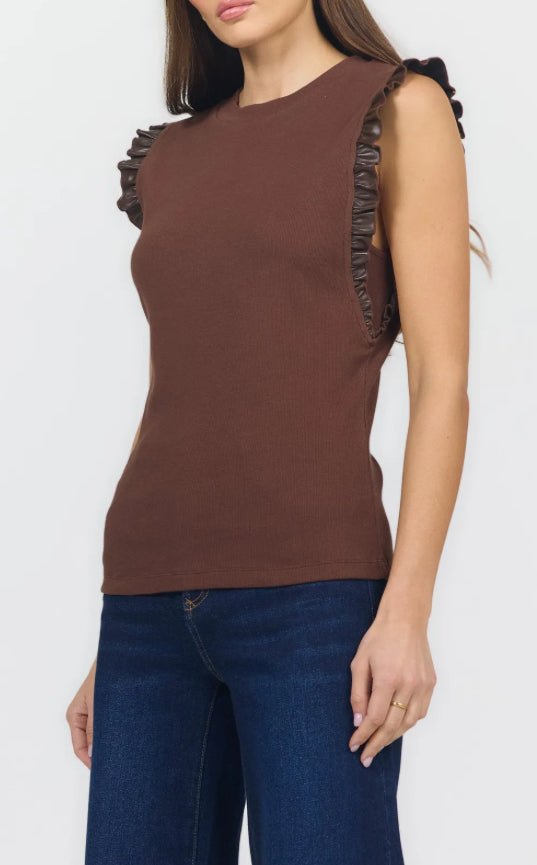 Dear John Bridget Top Shaved Chocolate - Fleur-De-Lis Boutique