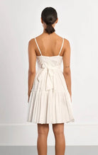 Molly Bracken White Woven Mini Tie Back Dress - Fleur - De - Lis Boutique