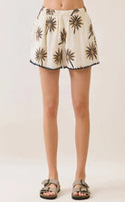 TCEC Embroidered Palm Shorts - Fleur-De-Lis Boutique