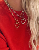 Chansutt Pearls Open Heart Silver Necklace - Fleur - De - Lis Boutique