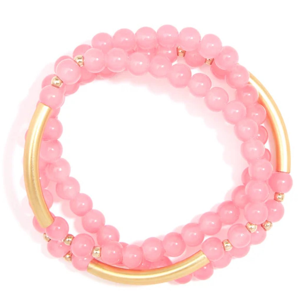 Zenzii In Glam Wrap Bracelet Pink - Fleur - De - Lis Boutique