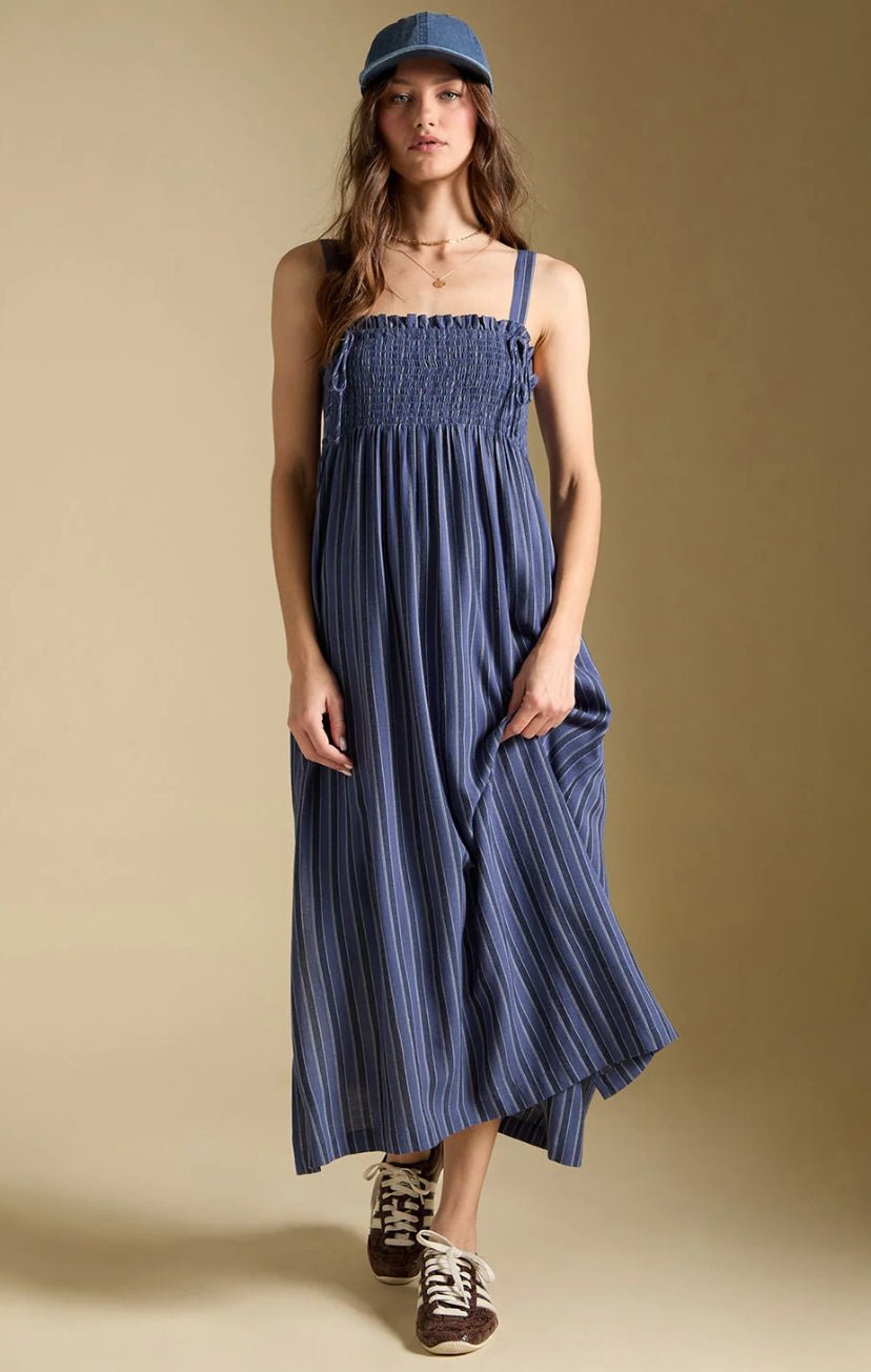 Saltwater Luxe Tank Midi Dress Indigo - Fleur-De-Lis Boutique