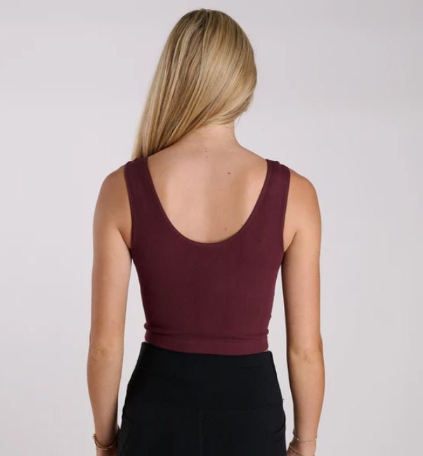 Double Layer Jac Tank Cabernet Red - Fleur-De-Lis Boutique
