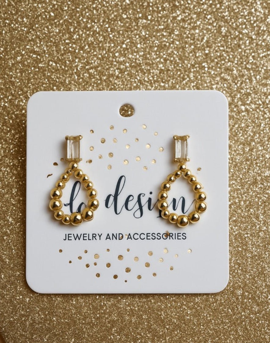 Golden Bubbly Drop Earrings - Fleur - De - Lis Boutique