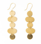 Ink + Alloy Gretchen Oval Circle Brass Earrings - Fleur - De - Lis Boutique