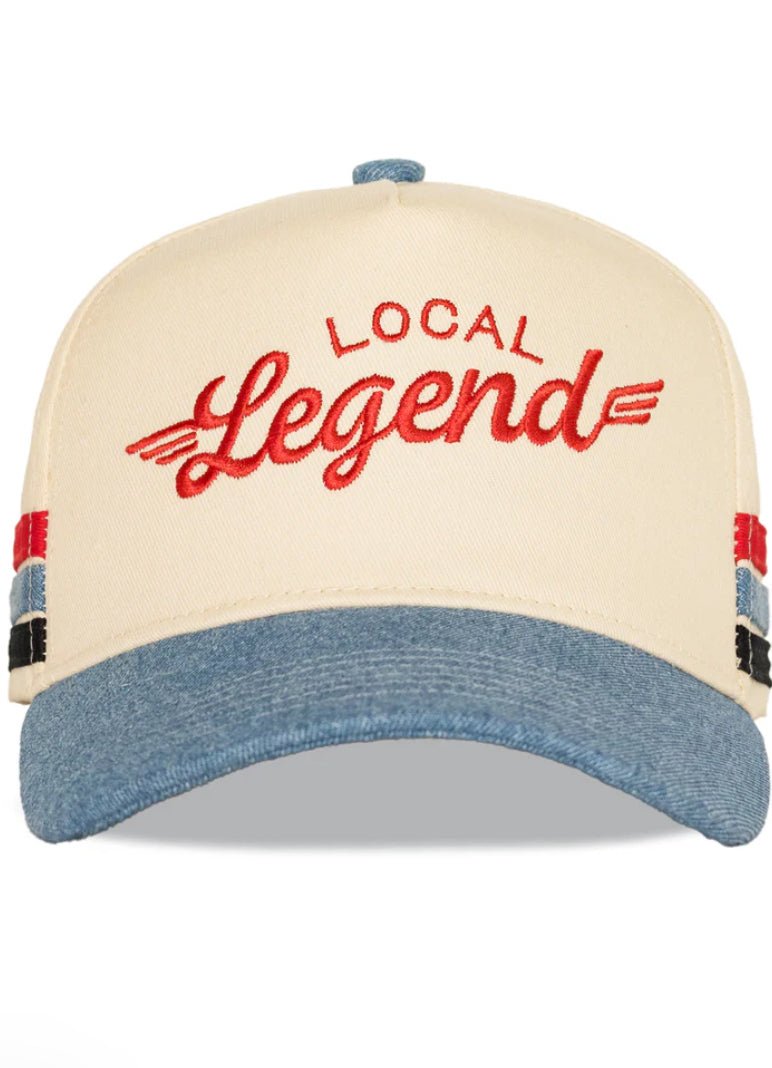 Friday Feelin Local Legend Trucker Hat Denim - Fleur - De - Lis Boutique