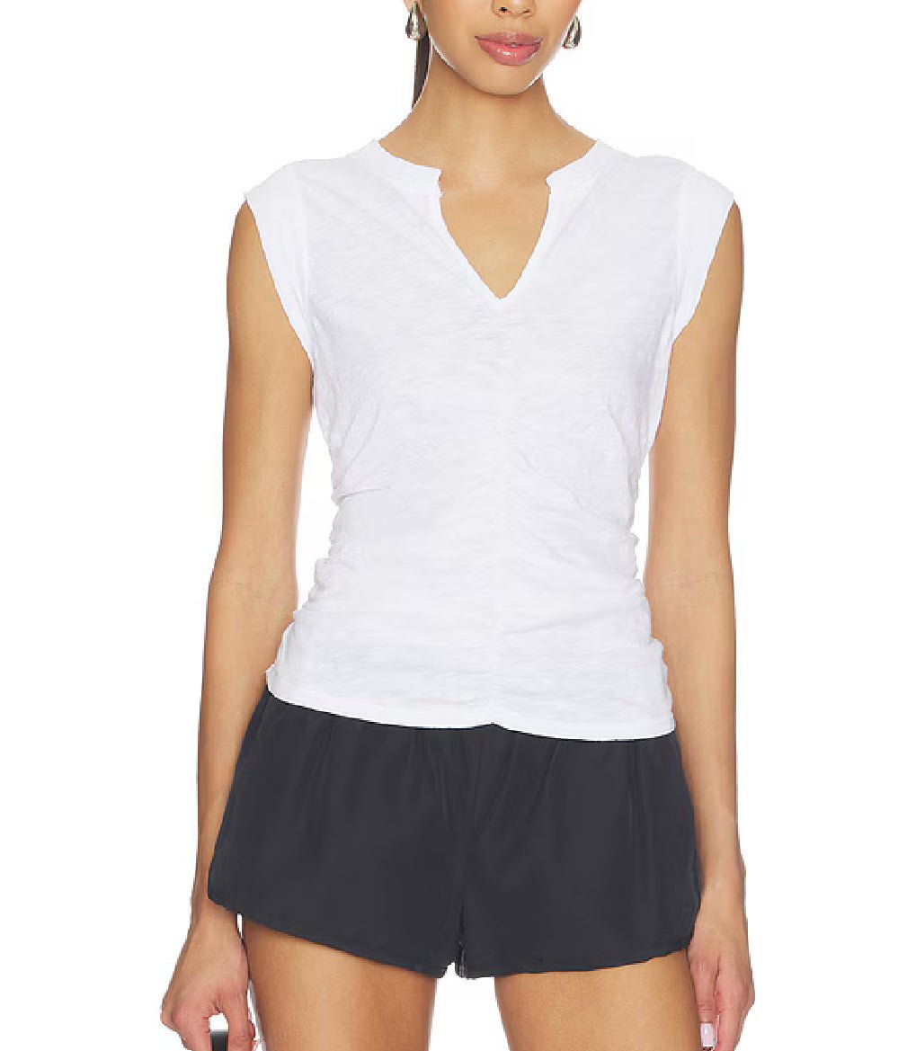 Bobi Los Angeles Kaia Muscle Tee White - Fleur - De - Lis Boutique