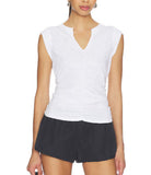 Bobi Los Angeles Kaia Muscle Tee White - Fleur - De - Lis Boutique