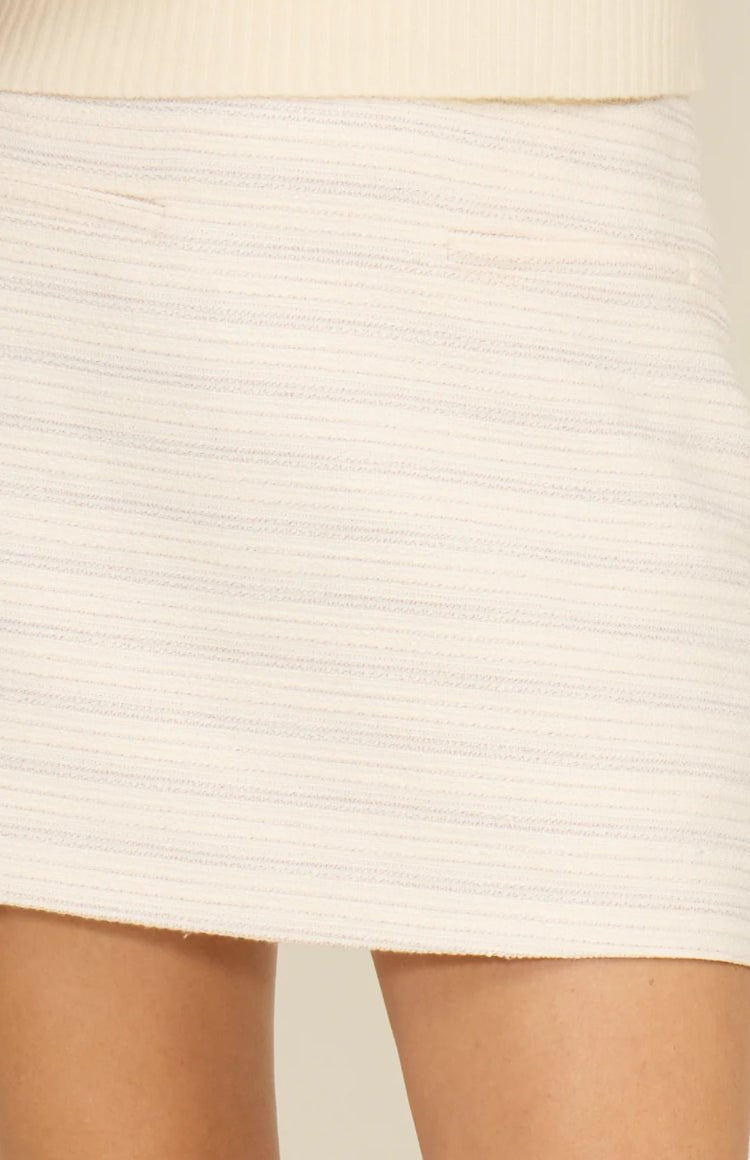 Lucy Paris Mini Skirt Cream - Fleur - De - Lis Boutique